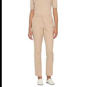 Lafayette 148 New York Tailored Beige Straight-Leg Pants